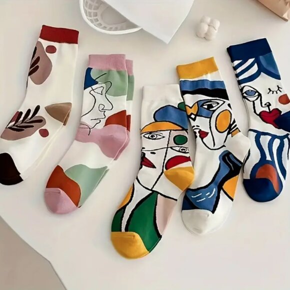 Picasso Abstract Paintings Socks - Picture 2 of 16